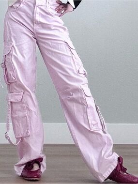 🛍️ Zara Light Pink Utility Cargo Pants — Size XS / US 2